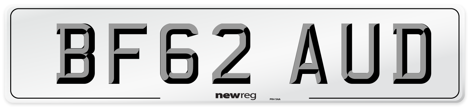 BF62 AUD Number Plate from New Reg